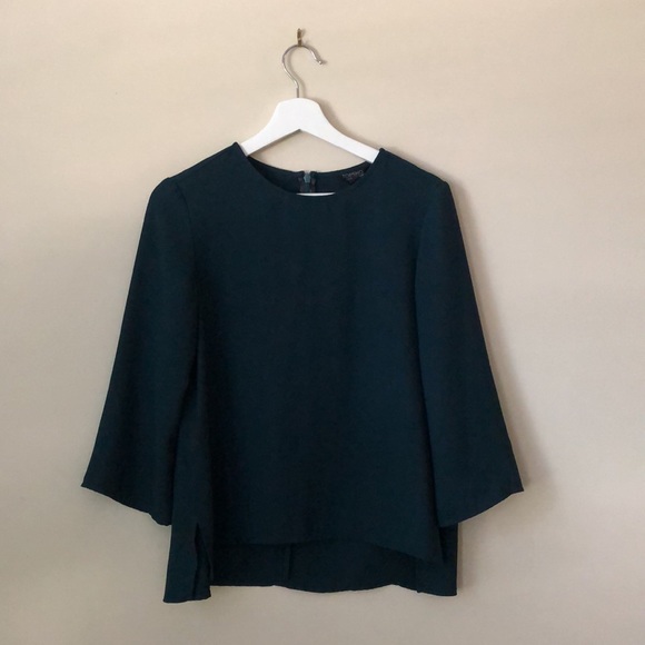 Topshop Forest Green Blouse - Picture 3 of 3
